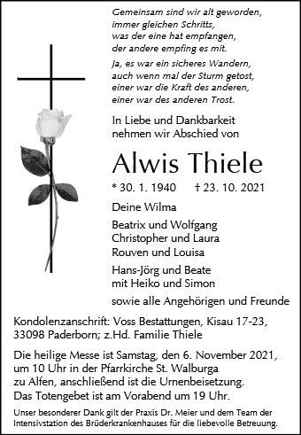 Erinnerungsbild für Alwis Thiele