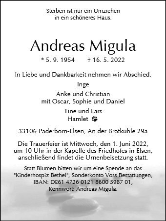 Erinnerungsbild für Andreas Migula