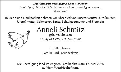 Erinnerungsbild für Anna Schmitz