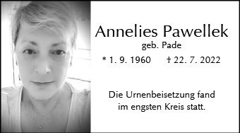 Erinnerungsbild für Annelies Pawellek