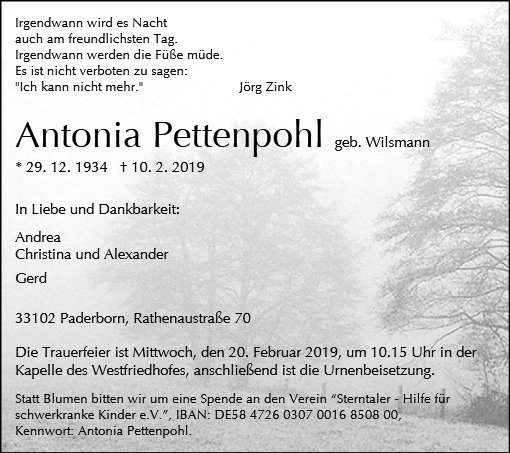 Erinnerungsbild für Antonia Pettenpohl