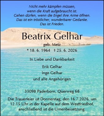 Profilbild von Beatrix Gelhar