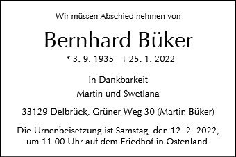 Erinnerungsbild für Bernhard Büker