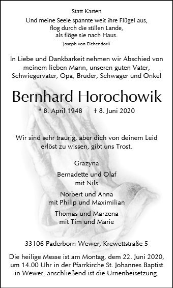 Erinnerungsbild für Bernhard Horochowik