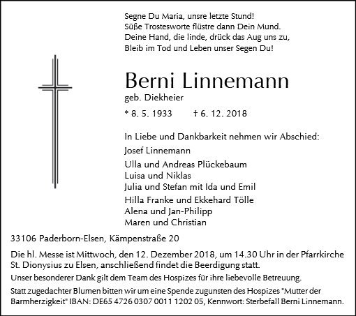 Erinnerungsbild für Berni Linnemann