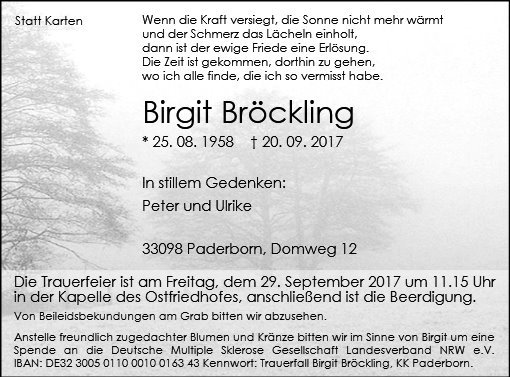 Erinnerungsbild für Birgit Bröckling