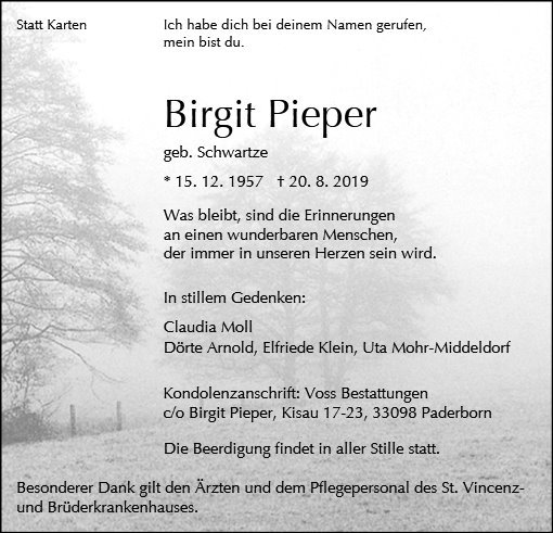 Erinnerungsbild für Birgit Pieper