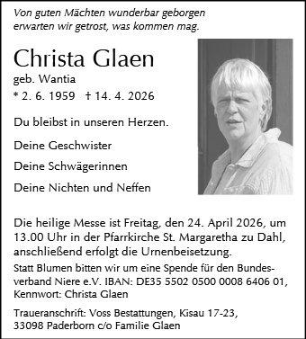 Profilbild von Christine Glaen