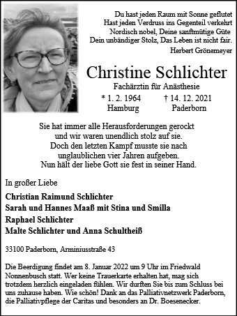 Erinnerungsbild für Christine Schlichter