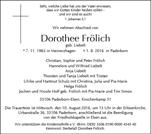 Erinnerungsbild für Dr. Dorothee Frölich