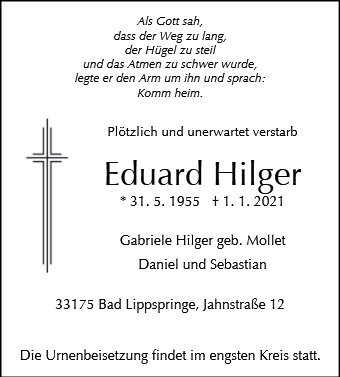 Erinnerungsbild für Eduard Hilger