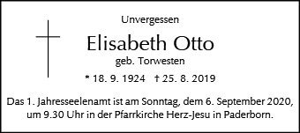 Erinnerungsbild für Elisabeth Otto
