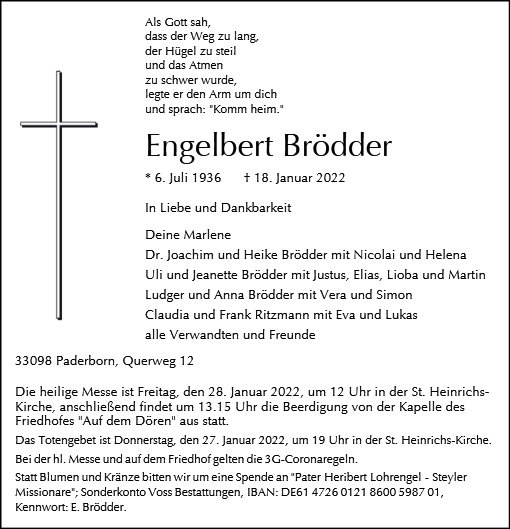 Erinnerungsbild für Engelbert Brödder