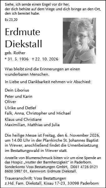Profilbild von Erdmute Diekstall