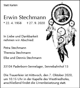 Erinnerungsbild für Erwin Stechmann