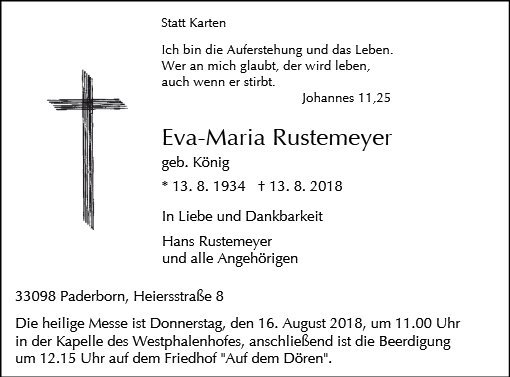 Erinnerungsbild für Eva-Maria Rustemeyer