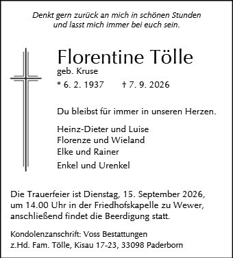 Profilbild von Florentine T&ouml;lle