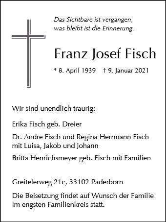 Erinnerungsbild für Franz Josef Fisch