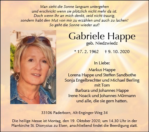 Erinnerungsbild für Gabriele Happe