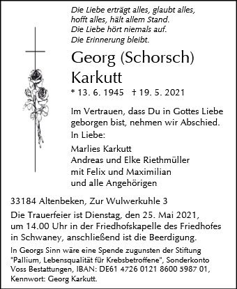 Erinnerungsbild für Georg Karkutt