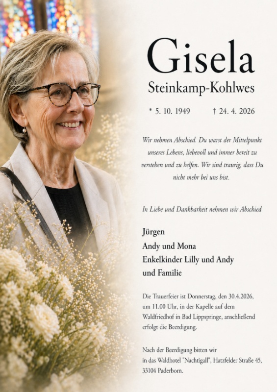 Profilbild von Gisela Steinkamp-Kohlwes