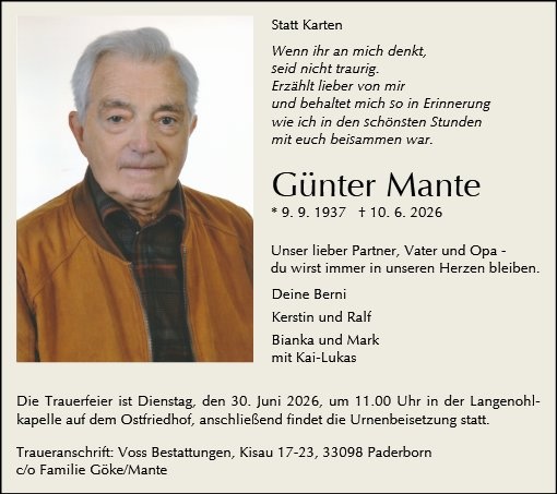 Profilbild von G&uuml;nter Mante