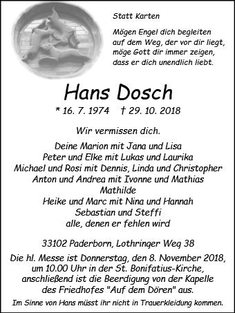 Erinnerungsbild für Hans Dosch