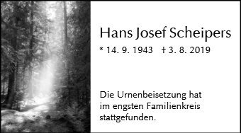 Erinnerungsbild für Hans Josef Scheipers