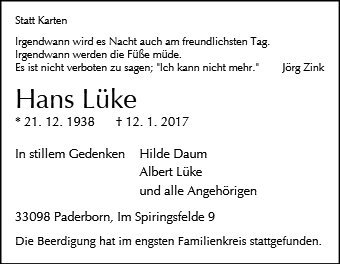 Erinnerungsbild für Hans Lüke