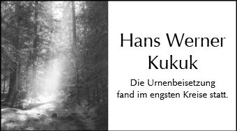 Erinnerungsbild für Hans Werner Kukuk