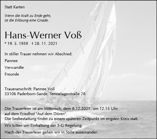 Erinnerungsbild für Hans-Werner Voß