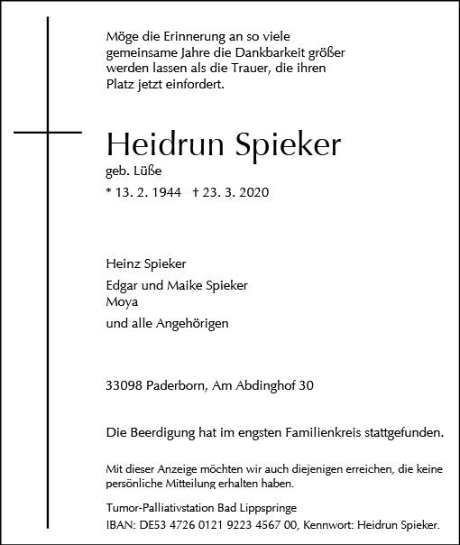Erinnerungsbild für Heidrun Spieker
