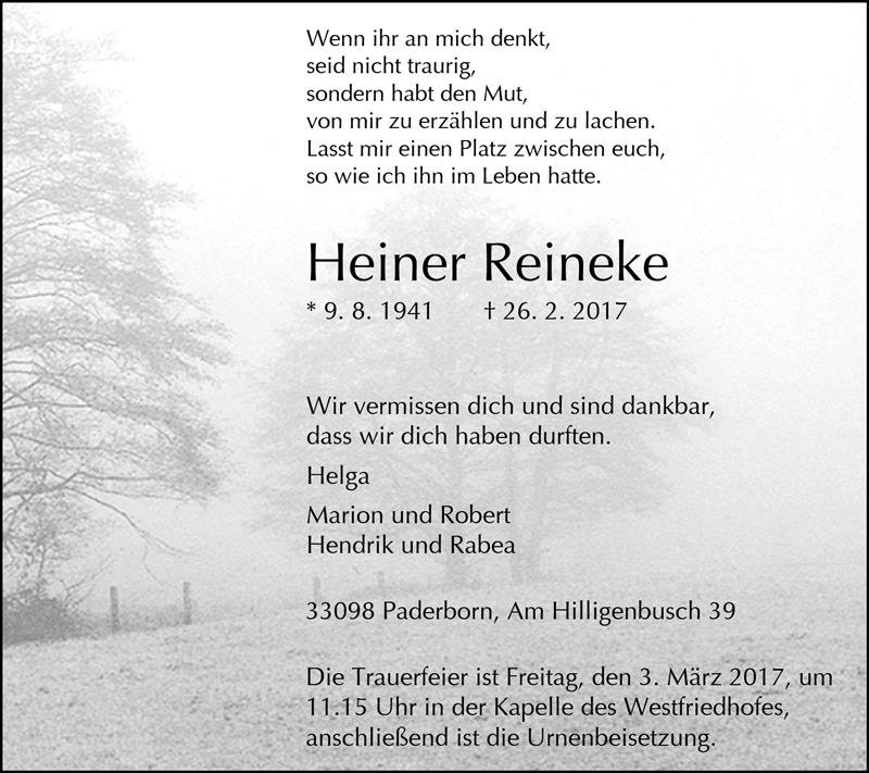 Erinnerungsbild für Heiner Reineke