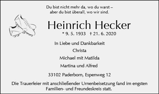 Erinnerungsbild für Heinrich Hecker