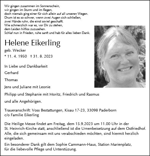 Erinnerungsbild für Helene Eikerling