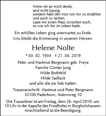 Erinnerungsbild für Helene Nolte