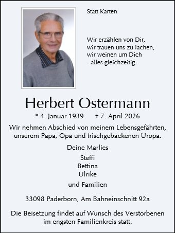 Profilbild von Herbert Ostermann