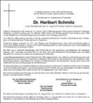 Erinnerungsbild für Dr. Heribert Schmitz