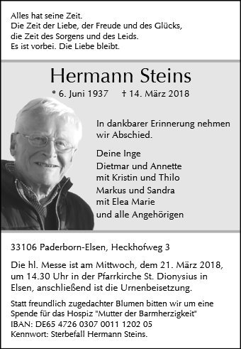Erinnerungsbild für Hermann Steins