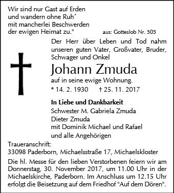 Erinnerungsbild für Johann Zmuda