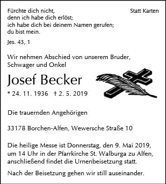 Erinnerungsbild für Josef Becker