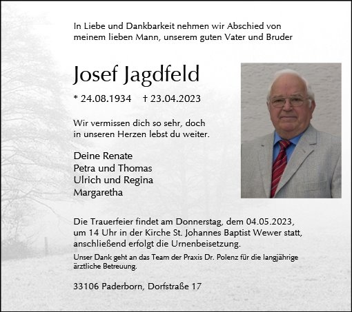 Erinnerungsbild für Josef Jagdfeld