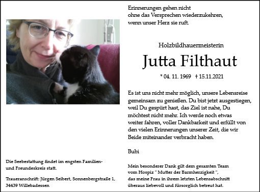 Erinnerungsbild für Jutta Filthaut
