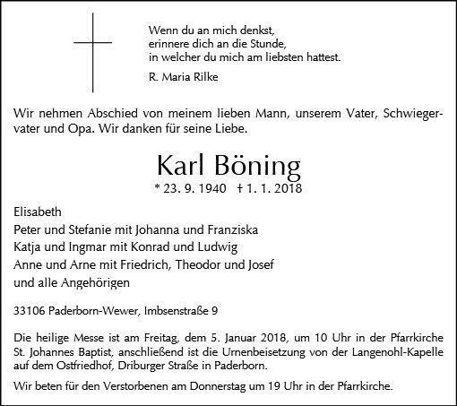 Erinnerungsbild für Karl Böning