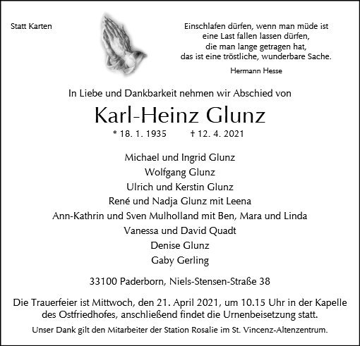 Erinnerungsbild für Karl-Heinz Glunz