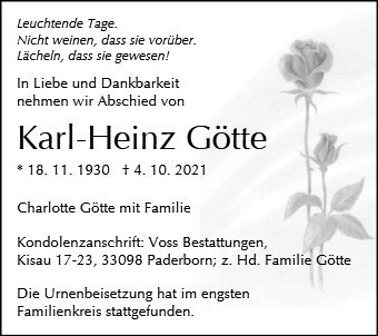Erinnerungsbild für Karl-Heinz Götte