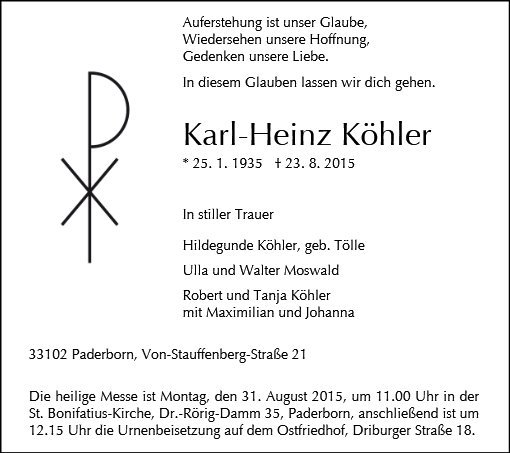 Erinnerungsbild für Karl-Heinz Köhler