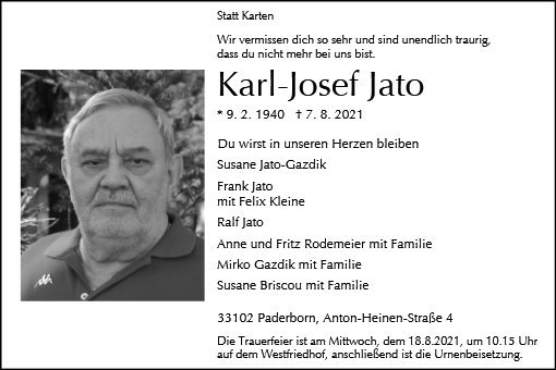 Erinnerungsbild für Karl-Josef Jato