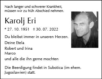 Erinnerungsbild für Karolj Eri