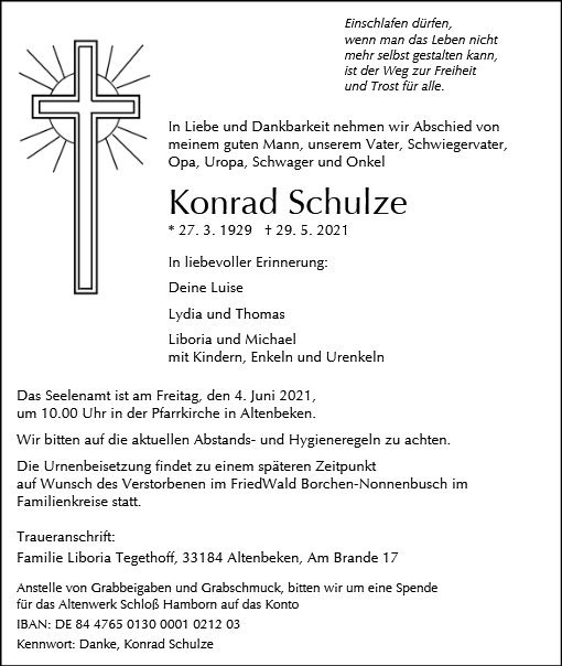 Erinnerungsbild für Konrad Schulze